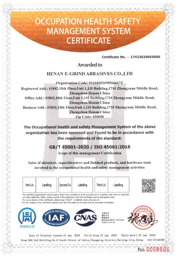 Occupation health safety management system certificate